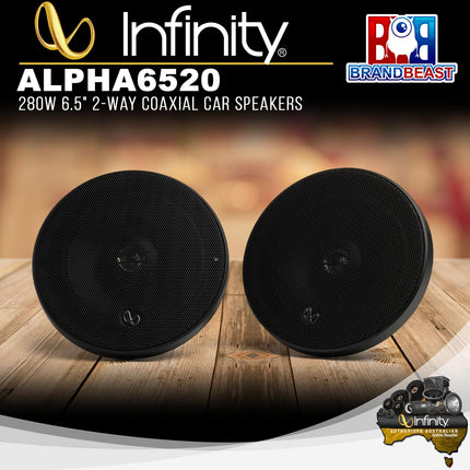 Infinity ALPHA6520 ALPHA 6520 280W 6.5" 2-Way Coaxial Car Speakers