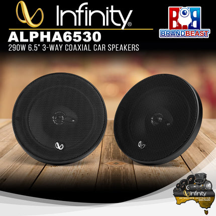 Infinity ALPHA6530 ALPHA 6530 290W 6.5" 3-Way Coaxial Car Speakers