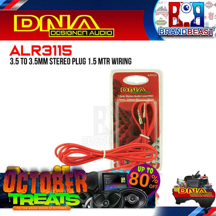 DNA ALR3115 1.5m 3.5mm Plug To 3.5mm Plug Audio Lead