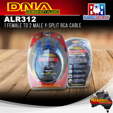 DNA ALR312 1 Female To 2 Male Y-Split RCA Cable