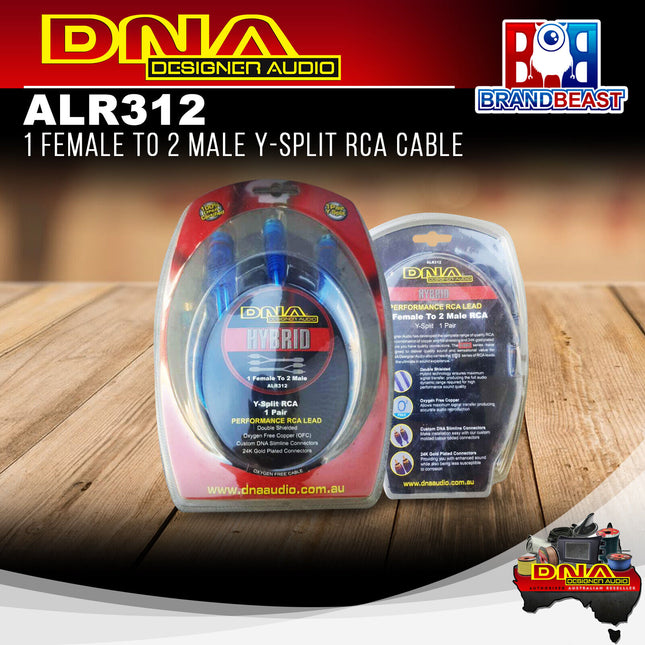 DNA ALR312 1 Female To 2 Male Y-Split RCA Cable