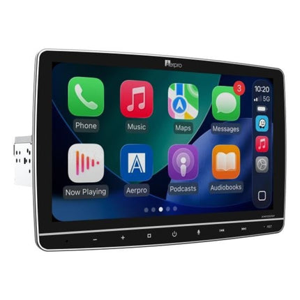 AERPRO AM1005F 10.1-Inch Floating Multimedia Receiver with Wireless Apple CarPlay and Android Auto - Universal Single-DIN Solution with Adjustable Display and Premium Audio