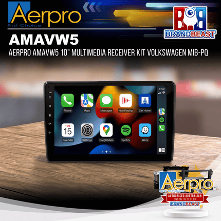 Aerpro AMAVW5 10" Multimedia Receiver Kit Volkswagen MIB-PQ