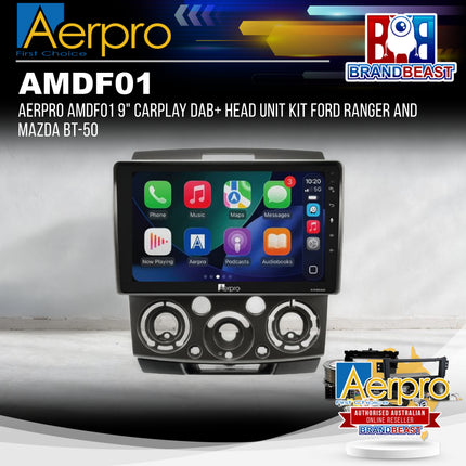 Aerpro AMDFO1 9" CarPlay DAB+ Head Unit Kit Ford Ranger and Mazda BT-50