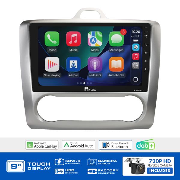 Aerpro AMDFO7 9" Multimedia Receiver Kit Ford Focus 2005-2009 Auto