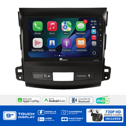 Aerpro AMDMB10 9" Multimedia Receiver Kit Mitsubishi Outlander Peugeot