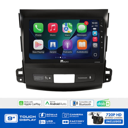 Aerpro AMDMB12 9" Multimedia Receiver Outlander Peugeot 4007
