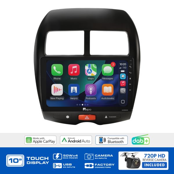 Aerpro AMDMB14 10" Multimedia Receiver Mitsubishi ASX Peugeot