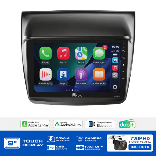 Aerpro AMDMB2 9" Multimedia Receiver Kit Mitsubishi Triton Challenger