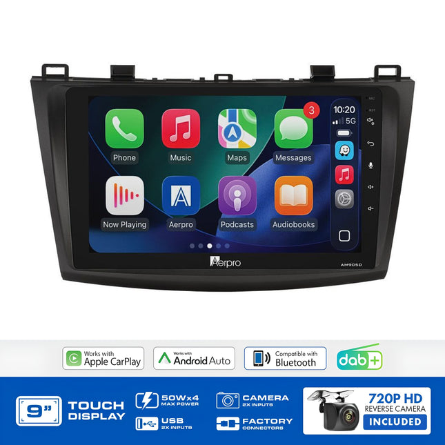 Aerpro AMDMZ4 9" Multimedia Receiver Mazda 3 BL 2009-2013 DAB+