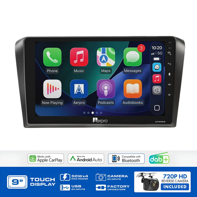 Aerpro AMDMZ6 9" Multimedia Receiver Mazda 3 BK 2004-2009 Kit