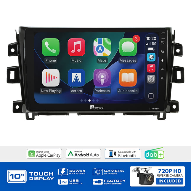 Aerpro AMDNI13 10 Inch Multimedia Receiver Nissan Navara 2015â€“2019