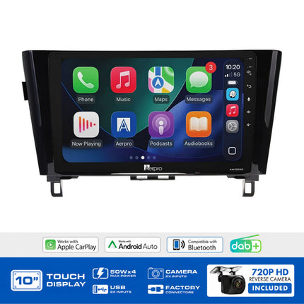 Aerpro AMDNI17 Nissan Qashqai X-Trail 2021 10" Head Unit CarPlay 360 Camera Nav