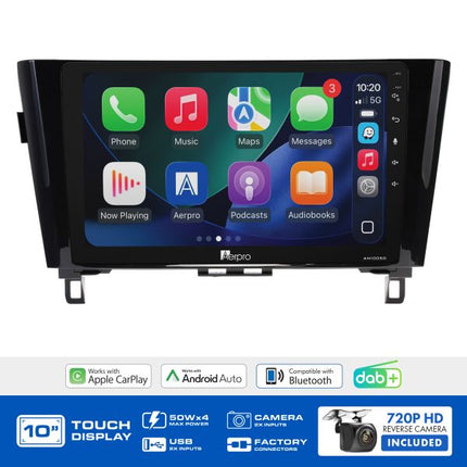 Aerpro AMDNI17 Nissan Qashqai X-Trail 2021 10" Head Unit CarPlay 360 Camera Nav