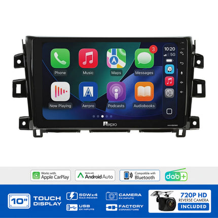 Aerpro AMDNI3 Nissan Navara 2018-2019 10" Head Unit CarPlay DAB+ Factory Nav 360 Camera