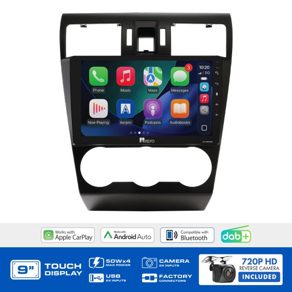 Aerpro AMDSU2 9" Wireless CarPlay DAB+ Subaru Forester Impreza XV Factory 6.1" Screen