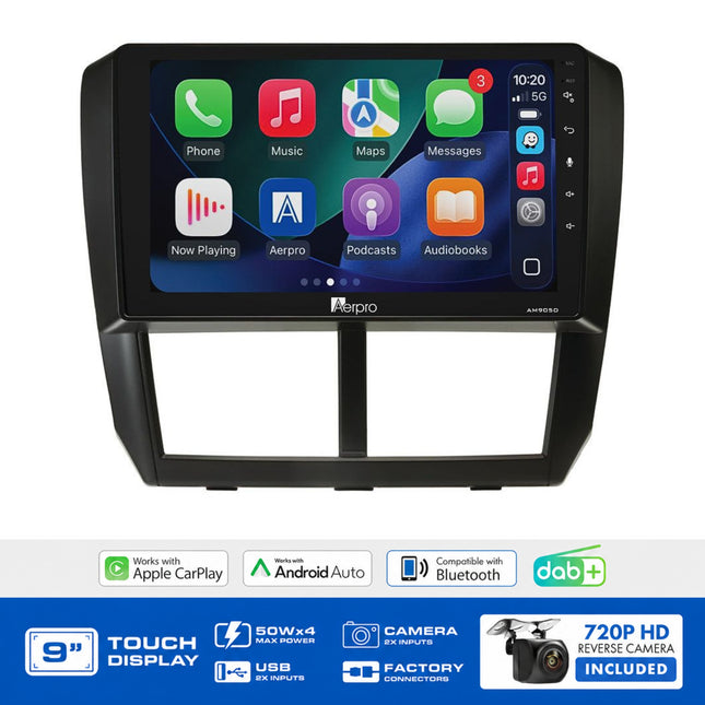 Aerpro AMDSU7 Subaru Forester Impreza WRX 2007-2014 9" Head Unit CarPlay DAB With Nav