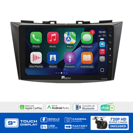 Aerpro AMDSZ4 Suzuki Swift 2011-2017 9" Head Unit Wireless CarPlay DAB+ SWC USB