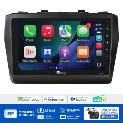 Aerpro AMDSZ6 Suzuki Swift 2017-On 9" Head Unit Wireless CarPlay DAB+ Camera USB AUX