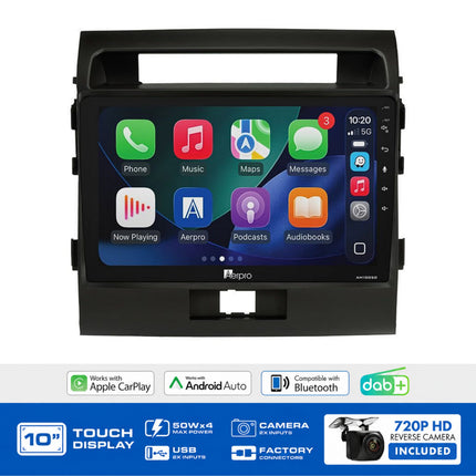 Aerpro AMDTO18 Toyota LandCruiser 200 Series 2012-2016 10" Head Unit CarPlay DAB+