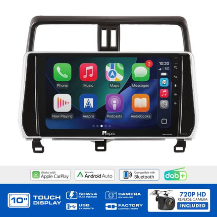 Aerpro AMDTO22 10" Multimedia Receiver Kit Toyota Prado GXL 2017-2020