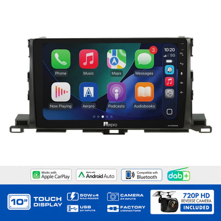 Aerpro AMDTO37 10" Multimedia Receiver Kit Toyota Kluger 2014-2019