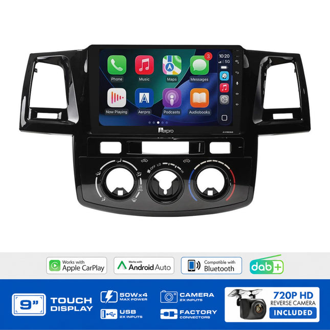 Aerpro AMDTO49 9" Multimedia Receiver Toyota Hilux 2005-2011