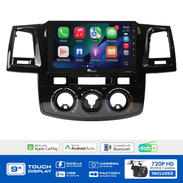 Aerpro AMDTO49 9" Multimedia Receiver Toyota Hilux 2005-2011