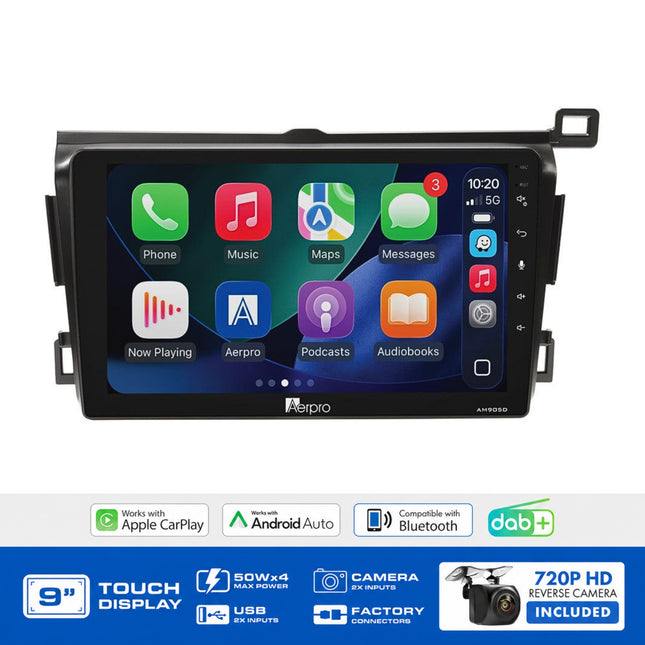 Aerpro AMDTO5 9" Wireless CarPlay Android Auto DAB+ Toyota RAV4 2013-2017 Non-Amplified