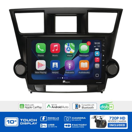 Aerpro AMDTO6 10" Multimedia Receiver Toyota Kluger 2007-2013
