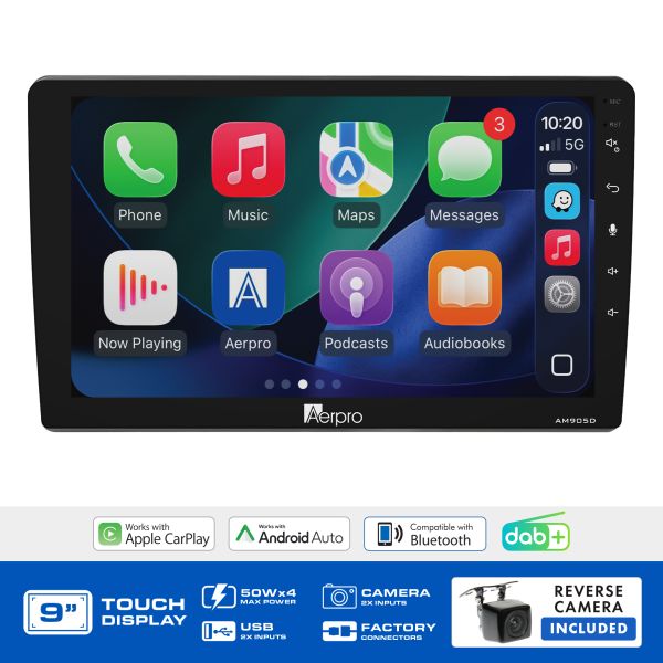 Aerpro AMDVW13 9" Multimedia Receiver VW Blaupunkt Amp 6 Model