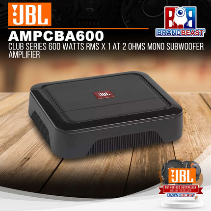 JBL Club A600 Club Series 600 Watts RMS x 1 at 2 Ohms Mono Subwoofer Amplifier