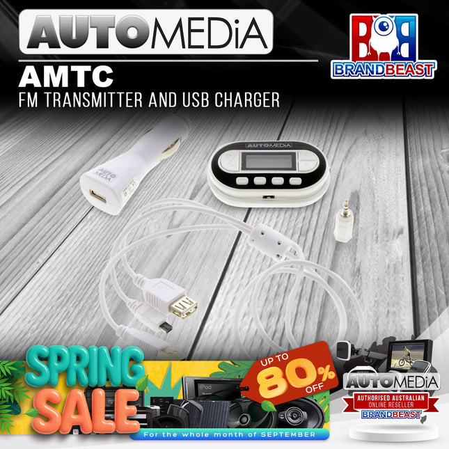 Automedia AMTC FM Transmitter & USB Charger