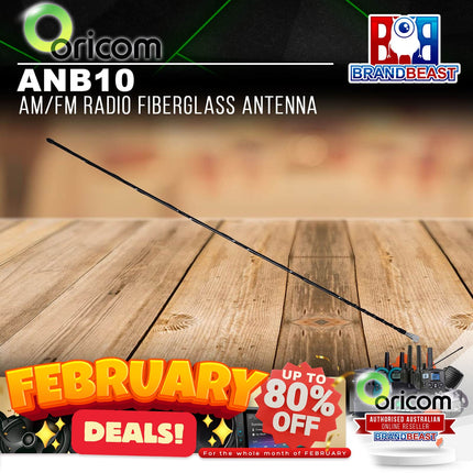 Oricom ANB10 AM/FM Radio Fiberglass Antenna