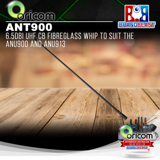 Oricom ANT900 6.5dBi UHF CB Fibreglass Whip to suit the ANU900 and ANU913