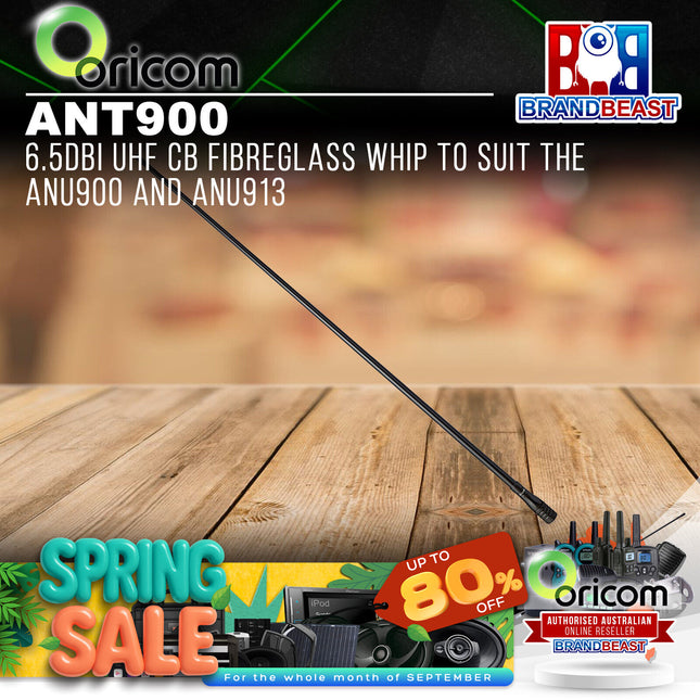 Oricom ANT900 6.5dBi UHF CB Fibreglass Whip to suit the ANU900 and ANU913
