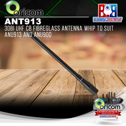 Oricom ANT913 3dBi UHF CB Fibreglass Antenna Whip to suit ANU913 and ANU900