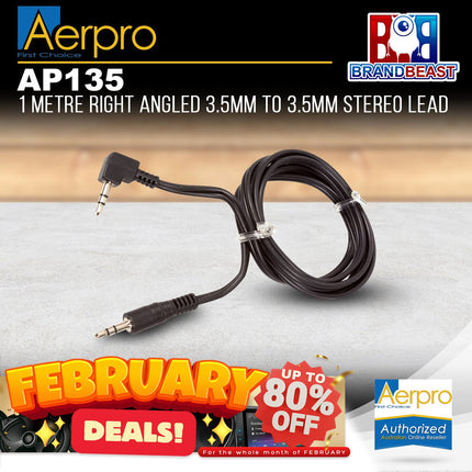 Aerpro AP135 1m 3.5mm to 3.5mm Stereo Lead