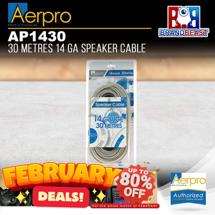 Aerpro AP1430 30m 14 Gauge Speaker Cable