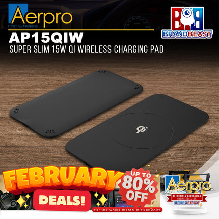 Aerpro AP15QIW Super Slim 15W QI Wireless Charging Pad