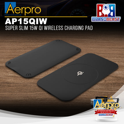 Aerpro AP15QIW Super Slim 15W QI Wireless Charging Pad