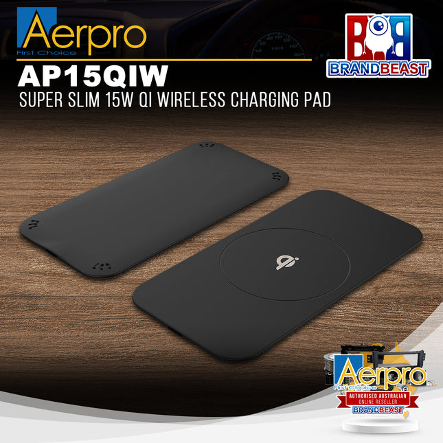 Aerpro AP15QIW Super Slim 15W QI Wireless Charging Pad