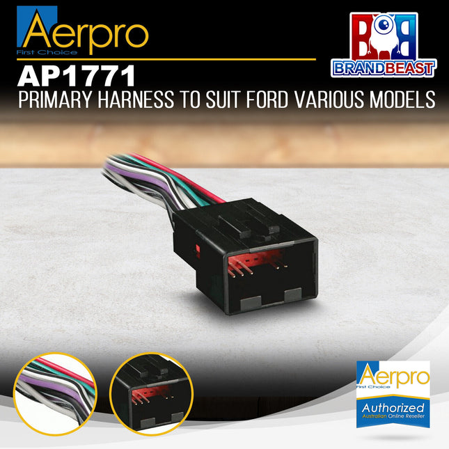 Aerpro AP1771 Vehicle-Specific Plug to Bare Wire Harness For Ford Various Models