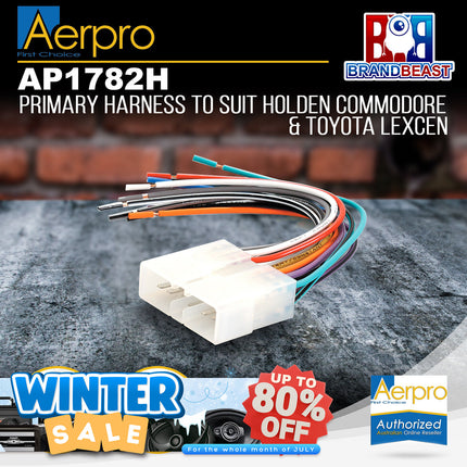 Aerpro AP1782H Primary Harness to Suit Holden/Toyota