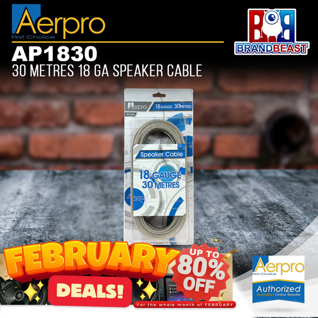 Aerpro AP1830 30m 18 Gauge Speaker Cable