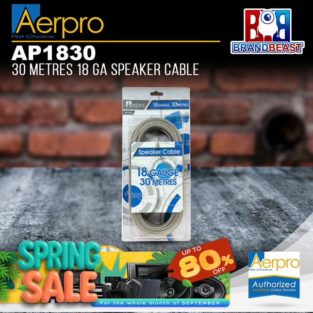 Aerpro AP1830 30m 18 Gauge Speaker Cable