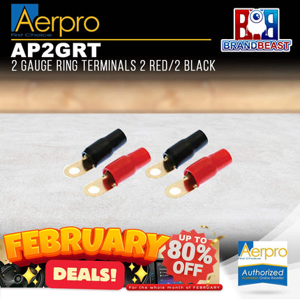 Aerpro AP2GRT 2R/2B 2 Gauge Ring Terminal