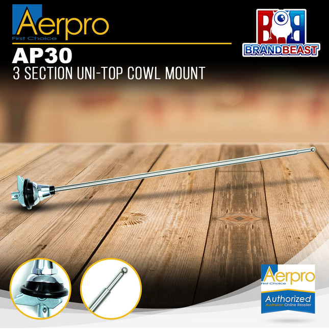 Aerpro AP30 Section Uni-Top Cowl Mount Antenna