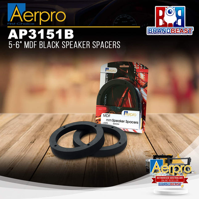 Aerpro AP3151B 5-6" MDF Black Speaker Spacers