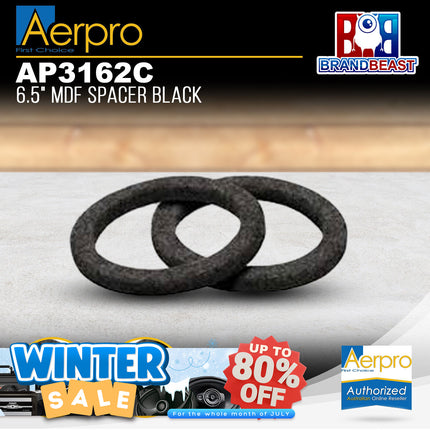 Aerpro AP3162C 6.5" MDF Black Speaker Spacers